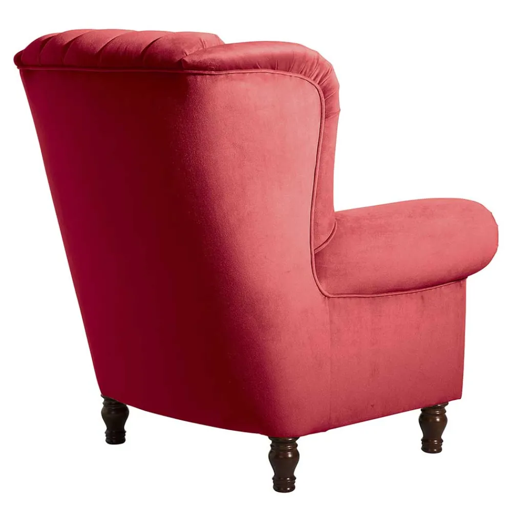 Outlet Samtvelours Sessel Donnia Ohrensessel