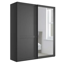 Hot Schiebetürenschrank Dunkelgrau Hierro Schiebetürenschränke