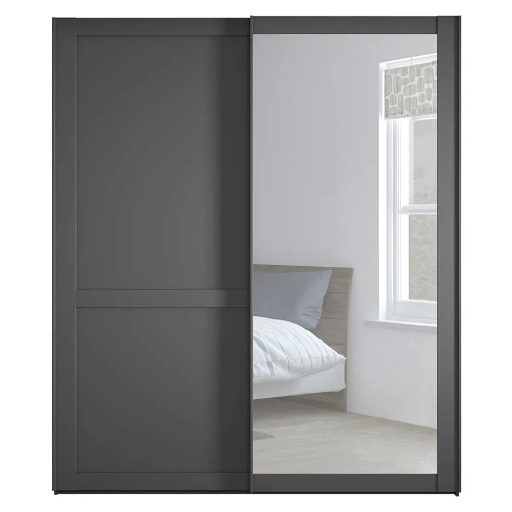 Hot Schiebetürenschrank Dunkelgrau Hierro Schiebetürenschränke