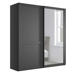 Hot Schiebetürenschrank Dunkelgrau Hierro Schiebetürenschränke