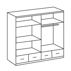 Sale Schlafzimmer Kleiderschrank Letla Drehtürenschränke|Jugendkleiderschrank