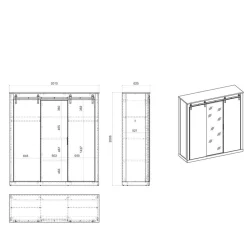 Schlafzimmerkleiderschrank Dionada*Pharao24 Outlet