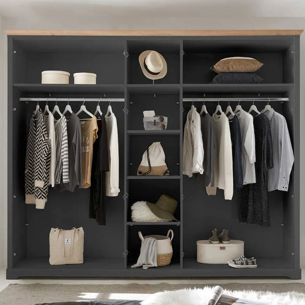 Hot Schlafzimmerkleiderschrank Trujano Drehtürenschränke|Kleiderschränke