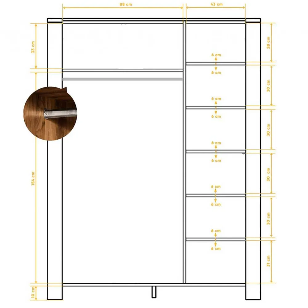 Outlet Schlafzimmerschrank Moronia Massivholzmöbel|Drehtürenschränke