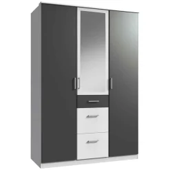 New Schrank mit Spiegeltür Tolofoa Jugendkleiderschrank|Drehtürenschränke