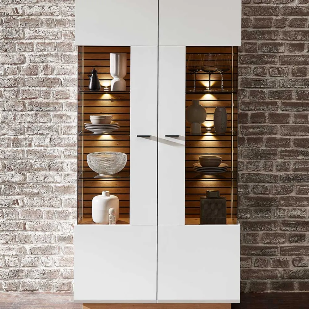 Outlet Schrank Vitrine Luzie Vitrinenschrank|Stauraumvitrinen