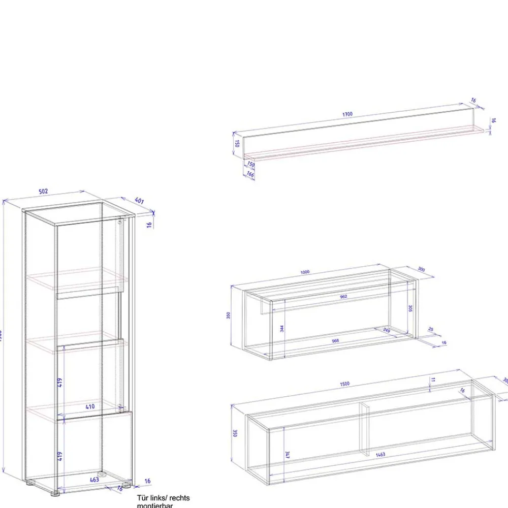 Schrankwand mit Schreibtisch Uzniana*Pharao24 Sale