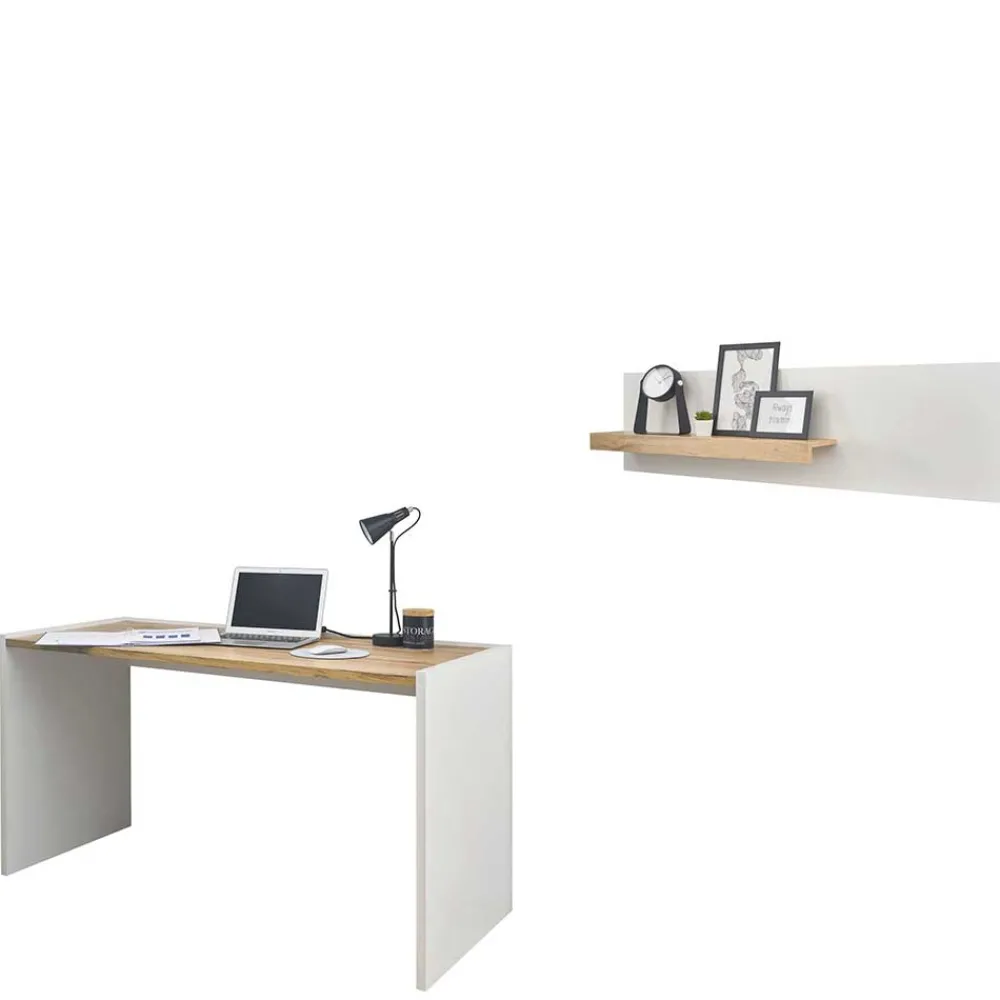 Schreibtisch mit Wandboard Rascian*Pharao24 Outlet