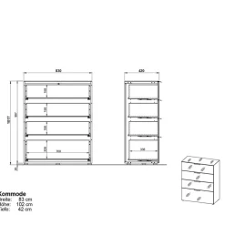 Schubkastenkommode Genrom*Pharao24 Online