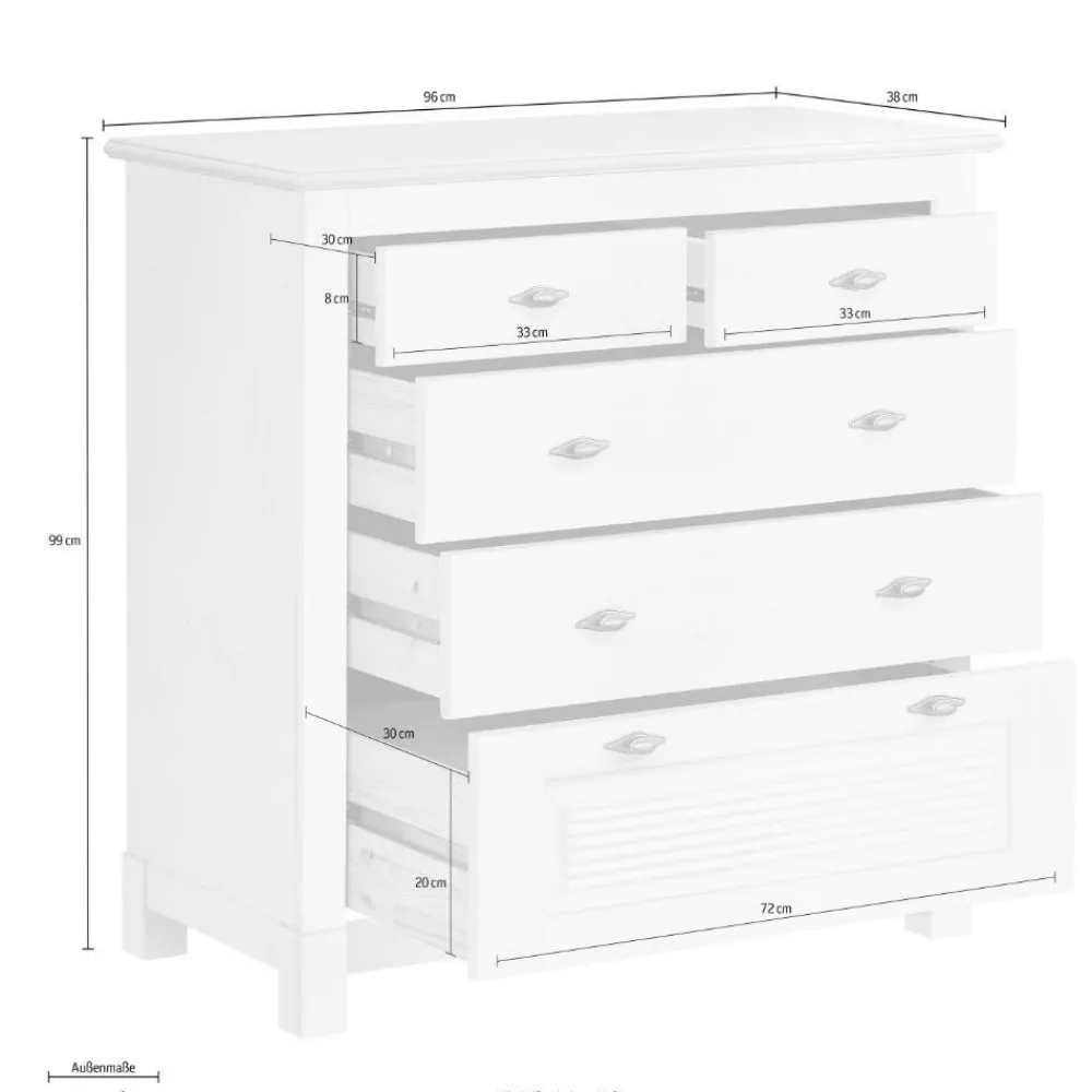 New Schubladenkomode Venisavo Schlafzimmerkommoden|Schubkastenkommoden