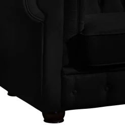New Schwarze Chesterfieldcouch Vinzenzo Wohnzimmercouch|Einzelsofa