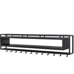 Discount Schwarze Hängegarderobe Auricos Massivholz Garderoben|Wandgarderoben