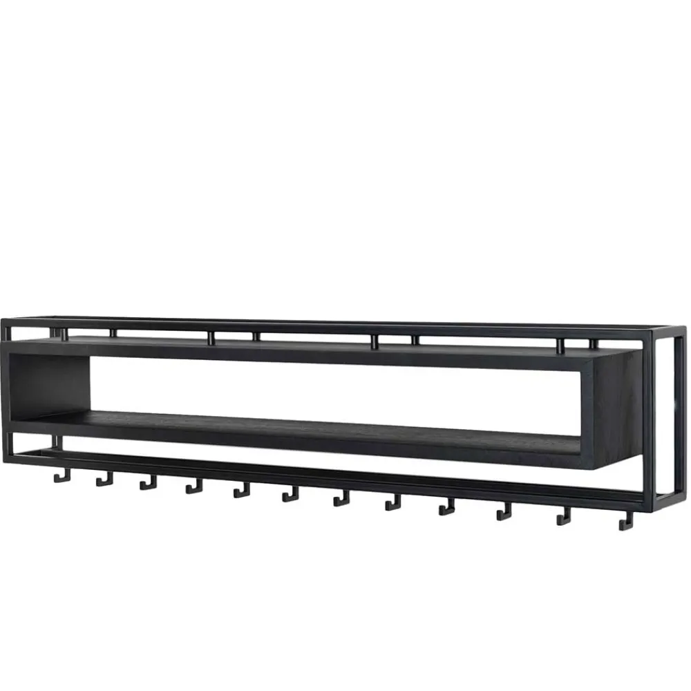 Discount Schwarze Hängegarderobe Auricos Massivholz Garderoben|Wandgarderoben