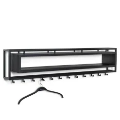 Discount Schwarze Hängegarderobe Auricos Massivholz Garderoben|Wandgarderoben
