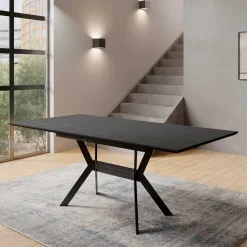 Clearance Schwarzer Ausziehtisch Damados Ausziehtische