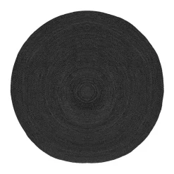 Schwarzer Jute Teppich Deway*Pharao24 Sale