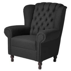 Discount Schwarzer Lesesessel Masuza Ohrensessel