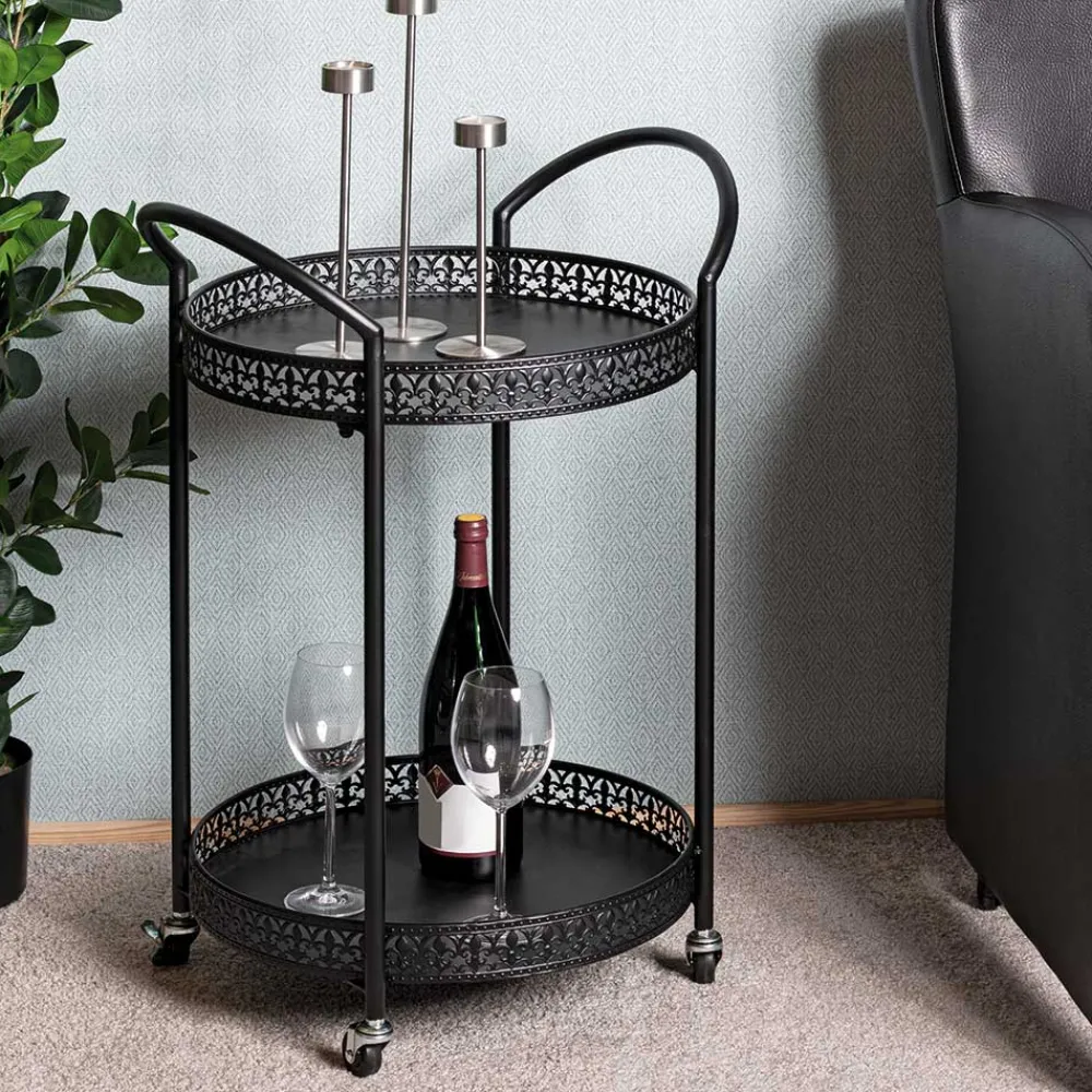 Outlet Schwarzer Servierwagen Etobina Servierwagen