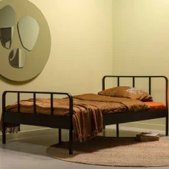 Schwarzes Metall Bett Volgan*Pharao24 Outlet