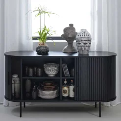 Sale Schwarzes Sideboard Sumatri Küchenkommode|Esszimmerkommoden