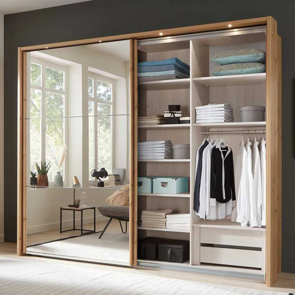 Discount Schwebetürenschrank Zerettan Kleiderschränke|Schlafzimmerschränke