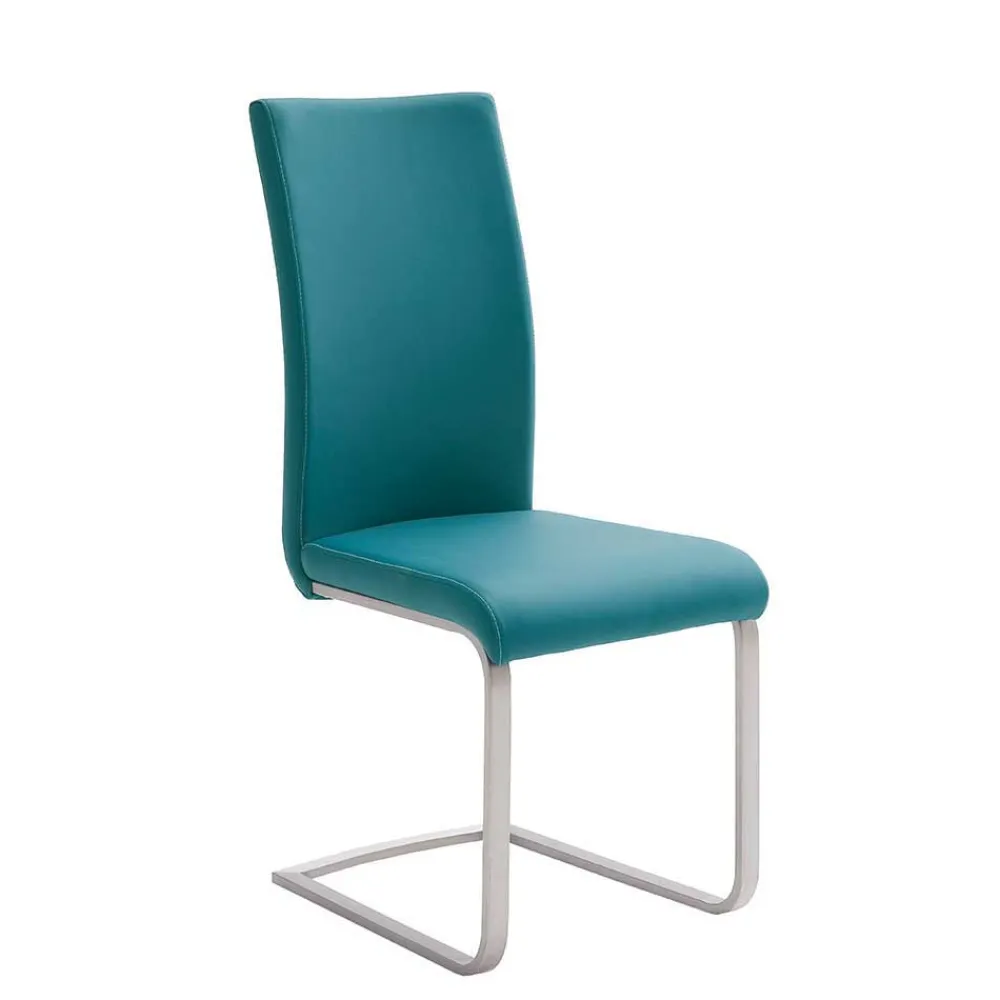 Outlet Schwingstuhl Set Castelan Lederstühle|Freischwinger