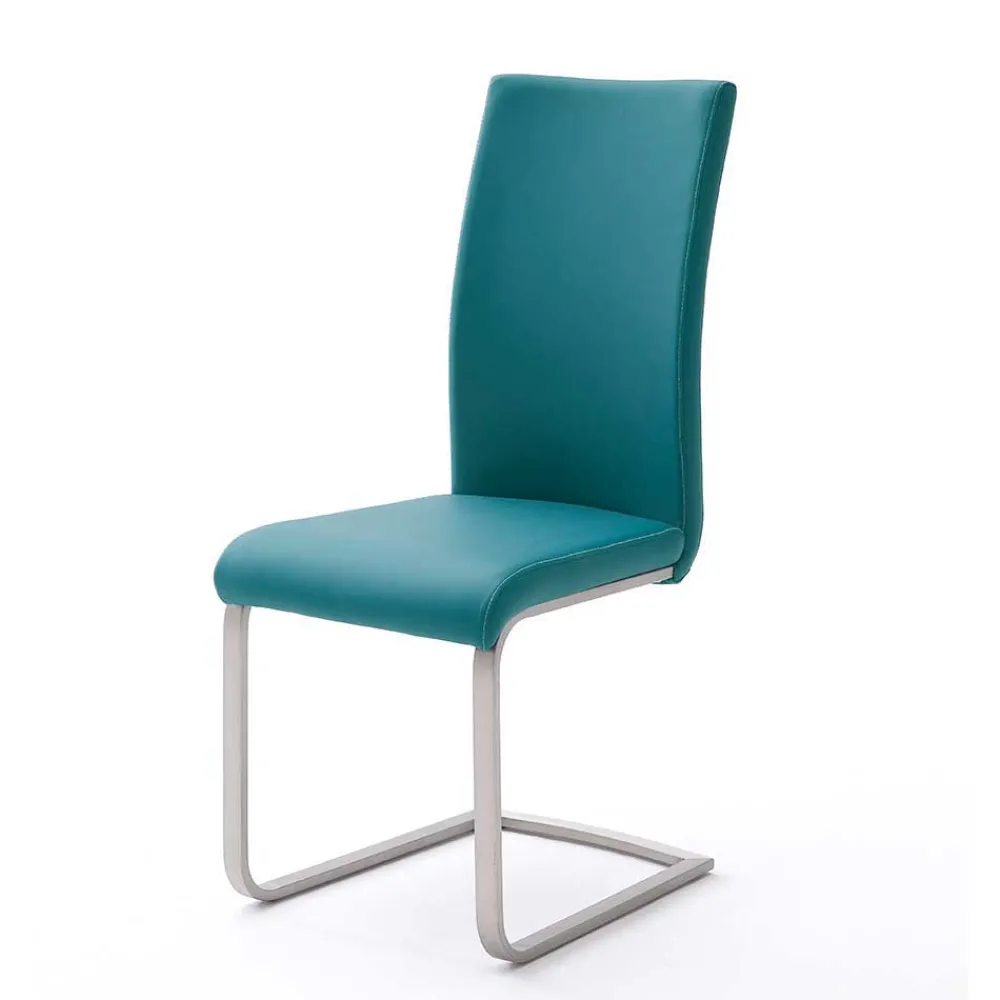 Outlet Schwingstuhl Set Castelan Lederstühle|Freischwinger