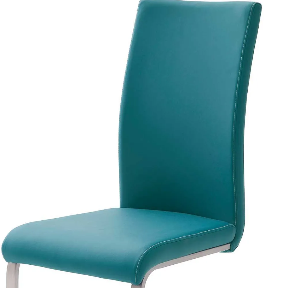 Outlet Schwingstuhl Set Castelan Lederstühle|Freischwinger