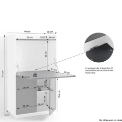Outlet Sekretär Anylia Schreibtische|Sekretäre