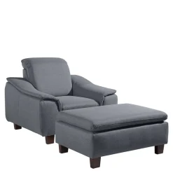 Best Sessel Jeansblau Stoff Rocket Relaxsessel