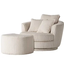 Outlet Sessel mit Hocker Anyel Polstermöbel|Wohnzimmer Sessel