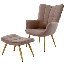 Sessel mit Hocker Nofre Polstermöbel|Wohnzimmer Sessel