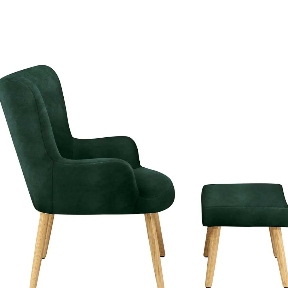 Sessel mit Hocker Princessa Wohnzimmer Sessel|Relaxsessel