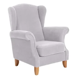 Best Sessel Silbergrau Landhaus Huropa Ohrensessel