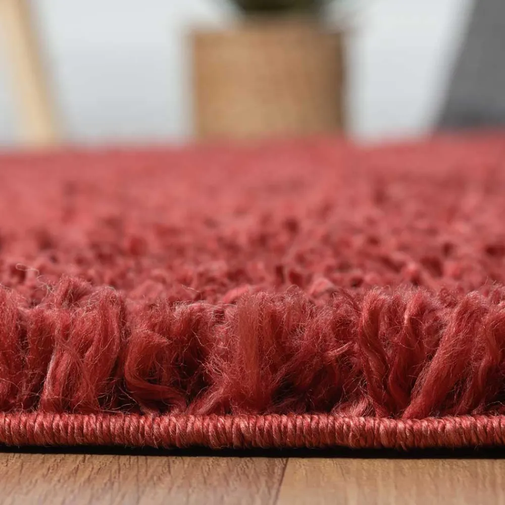 Shaggy Teppich Dunkelrot Tarnavei*Pharao24 Best