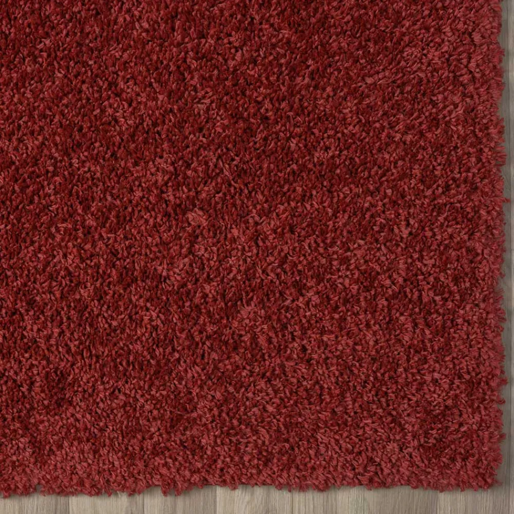 Shaggy Teppich Dunkelrot Fane Teppiche