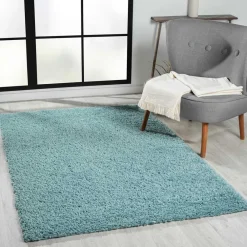 Shaggy Teppich Hellblau Wakono*Pharao24 Hot