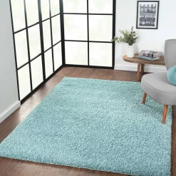 Shaggy Teppich Hellblau Wakono*Pharao24 Hot