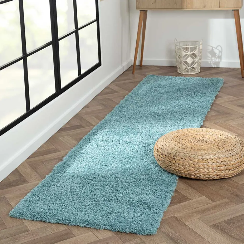 Shaggy Teppich Hellblau Wakono*Pharao24 Hot