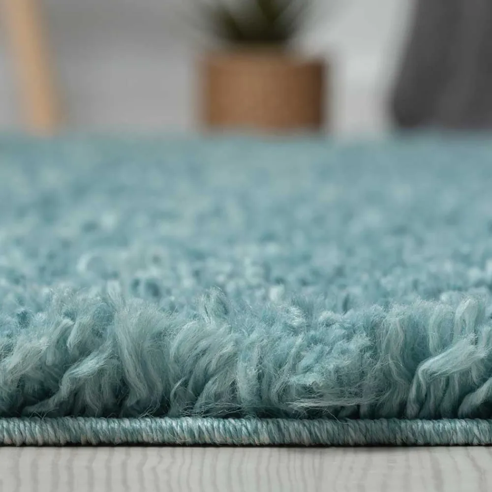 Shaggy Teppich Hellblau Wakono*Pharao24 Hot