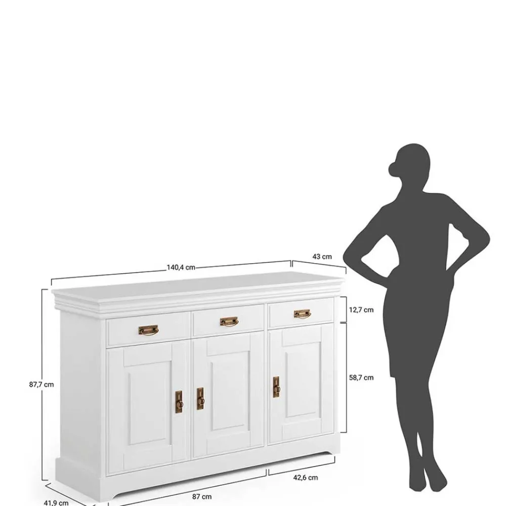 Best Sideboard Limita Massivholzmöbel|Küchenkommode