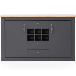 New Sideboard mit Flaschenfach Saridio Küchenkommode|Esszimmerkommoden