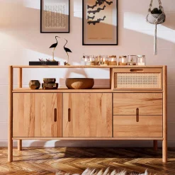New Sideboard mit Rattan Artjes Küchenkommode|Wohnzimmerkommoden