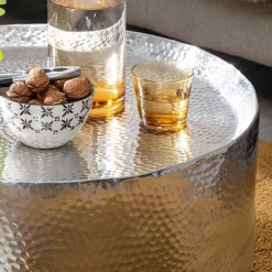 Outlet Silberner Couchtisch Lucie Beistelltische|Couchtische