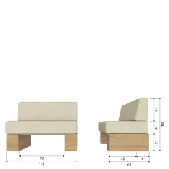 Outlet Sitzbank Nicola Küchenbank|Polsterbänke