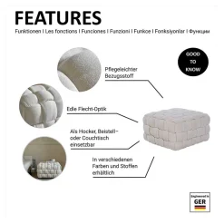 Outlet Sitzwürfel Cempino Sitzhocker|Hocker