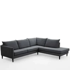 Clearance Skandi Ecksofa Anthrazit Sanctos Wohnzimmercouch|Wohnlandschaften