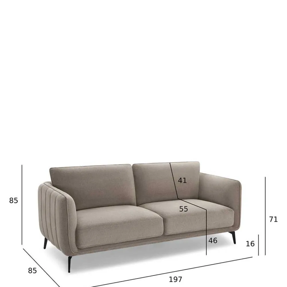 Sofa Addagio Polstermöbel|3 Sitzer Sofa