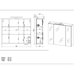 Discount Spiegelschrank Gramos Spiegelschränke