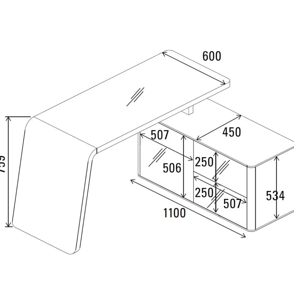 Stauraum Schreibtisch Mariebell*Pharao24 Sale
